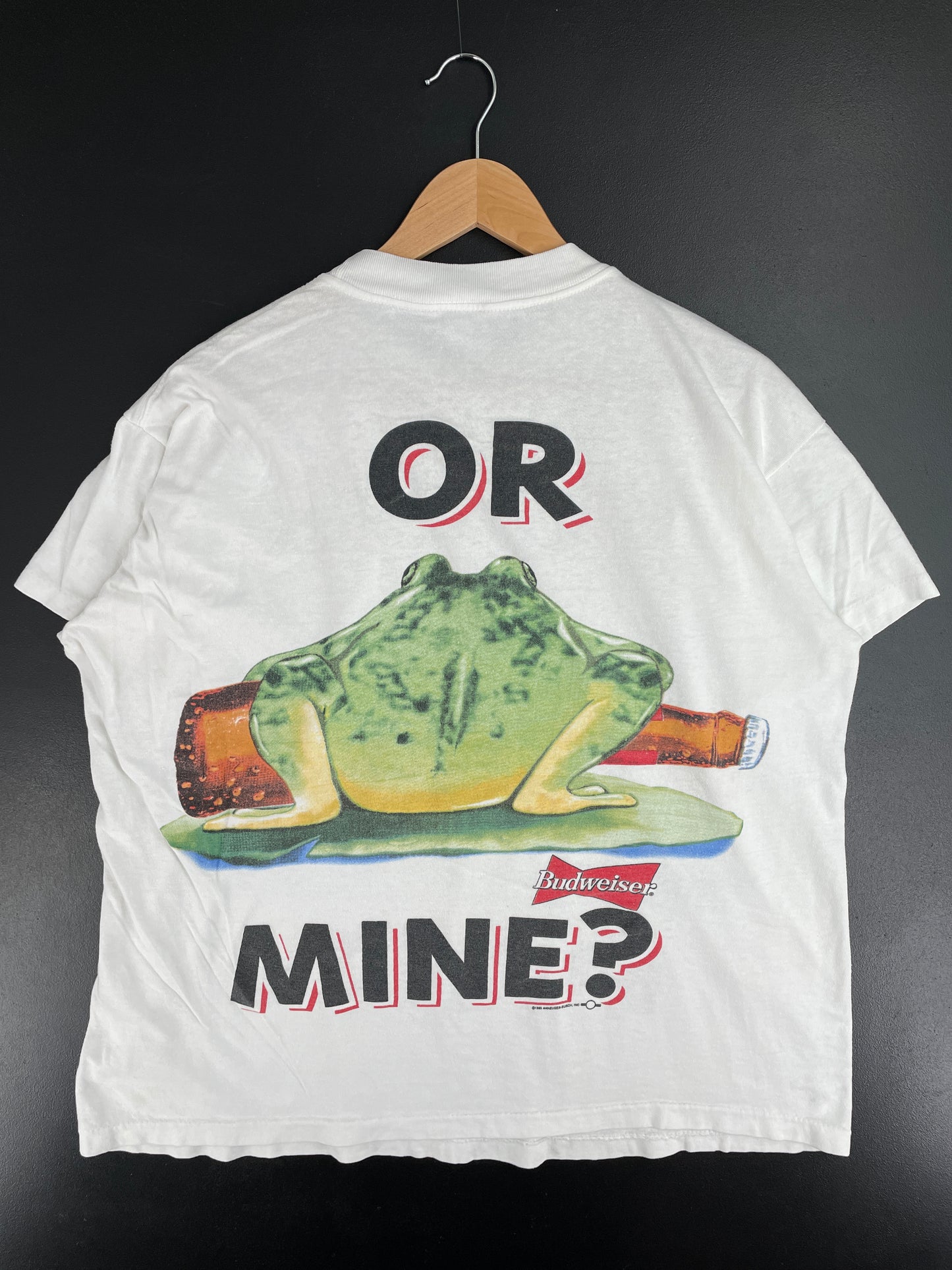 1995 BUDWEISER Made in USA Size Approx.M Vintage T-Shirt / E3268T