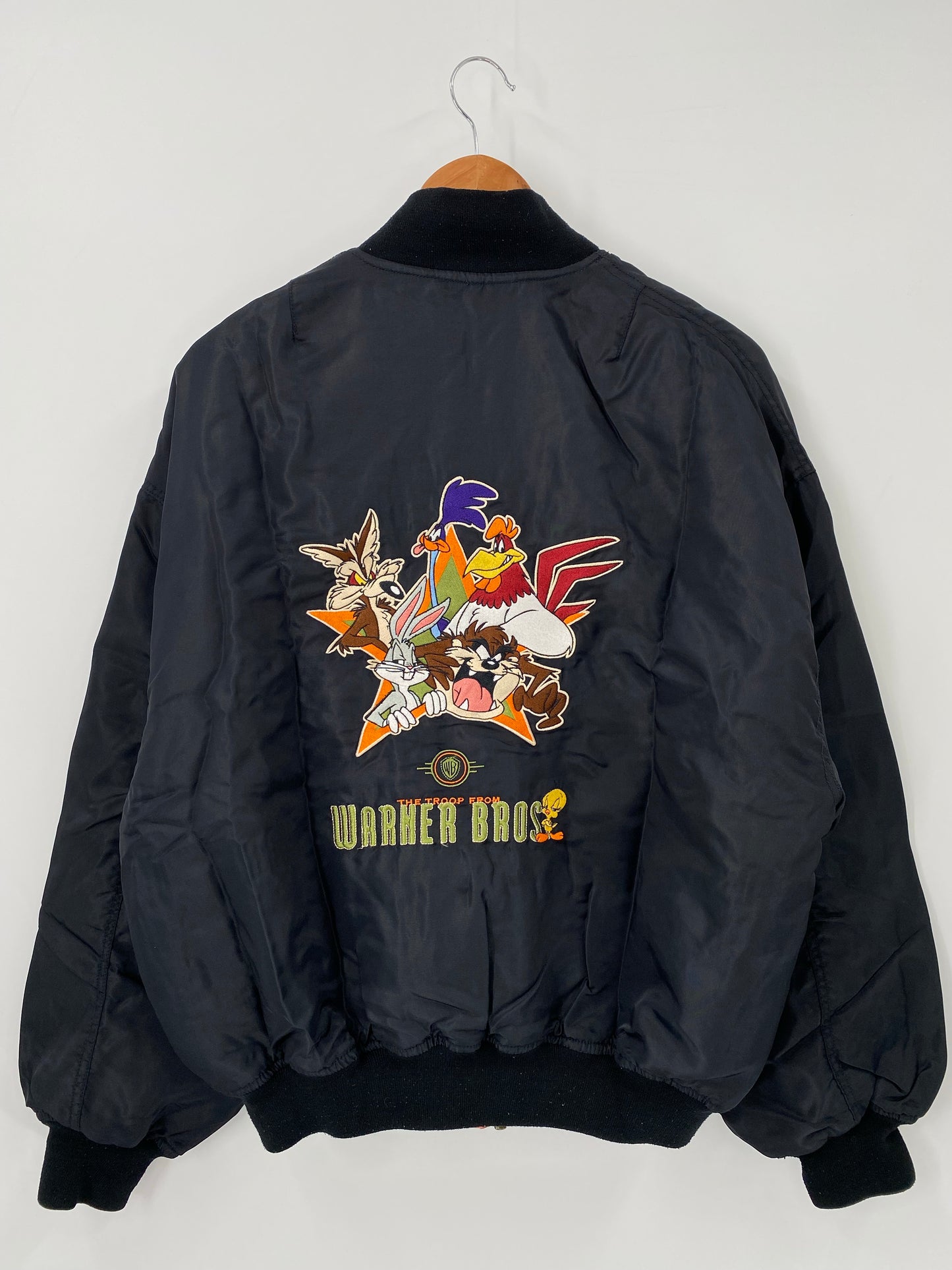 1996' LOONEY TUNES Size M Vintage Nylon Padded Outerwear / K4376