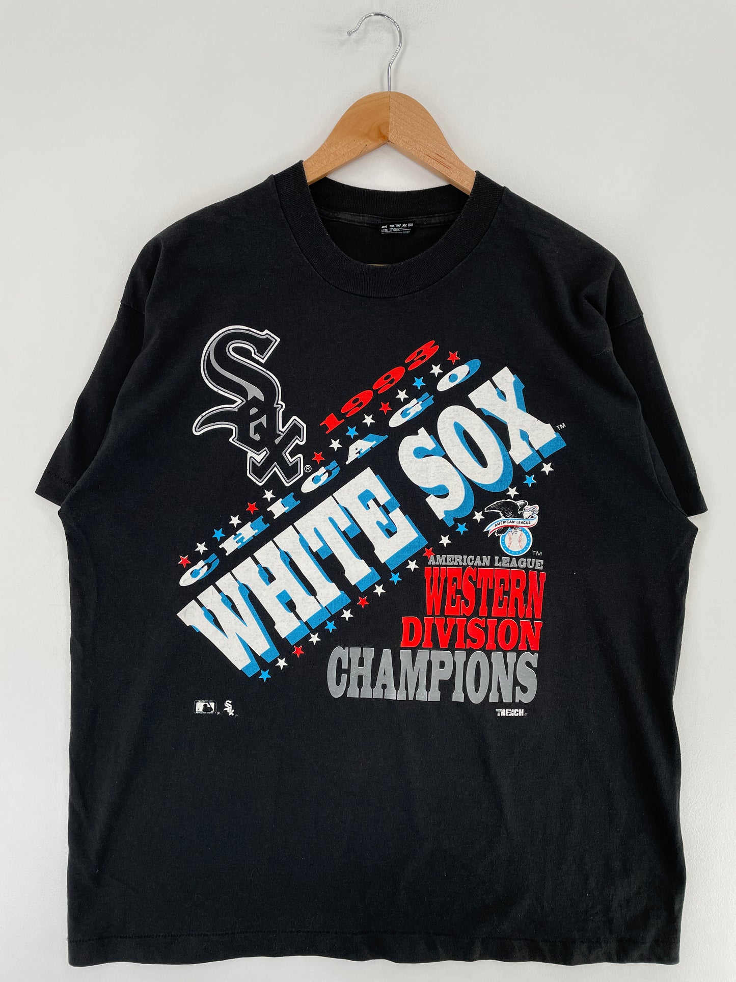 1993 CHICAGO WHITE SOX Made in USA Size XL Vintage MLB T-Shirt / E5519T