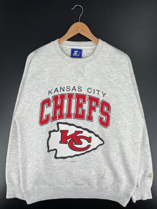 1993 STARTER x KANSAS CITY CHIEFS Size L Vintage NFL Sweat-Shirt / A6112