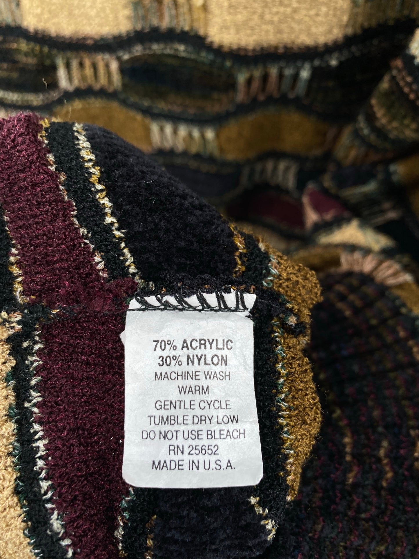 Vintage 3D COOGI- Style Made in USA Size L Knit Sweater / K5534