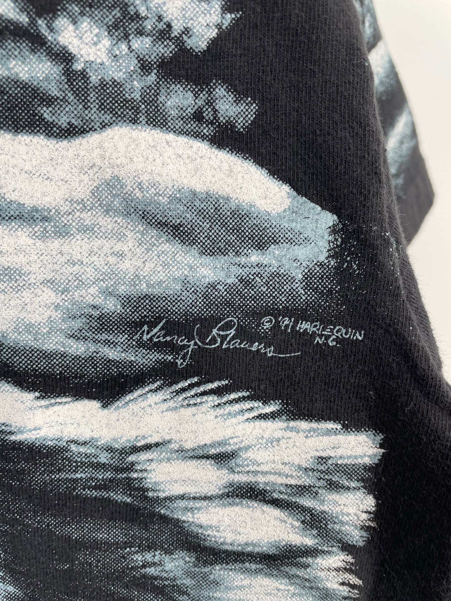 1994 WOLF NATURE All Over Print Size No Tag(Approx. XL) Vintage T-Shirt / K9649