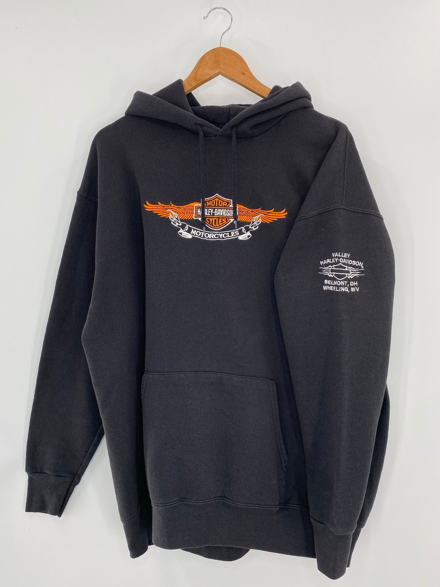 00’ HARLEY DAVIDSON Size No Tag (Approx.XL) Vintage Hoodie Sweat-Shirt / K4319