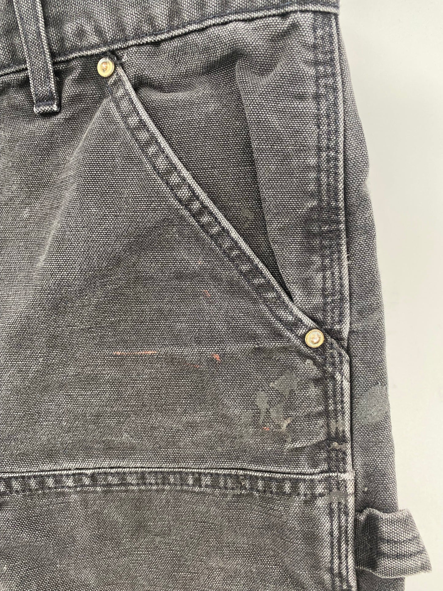 90's CARHARTT Made in USA Size 34x32 Vintage Double Knee Duck Pants / K9454