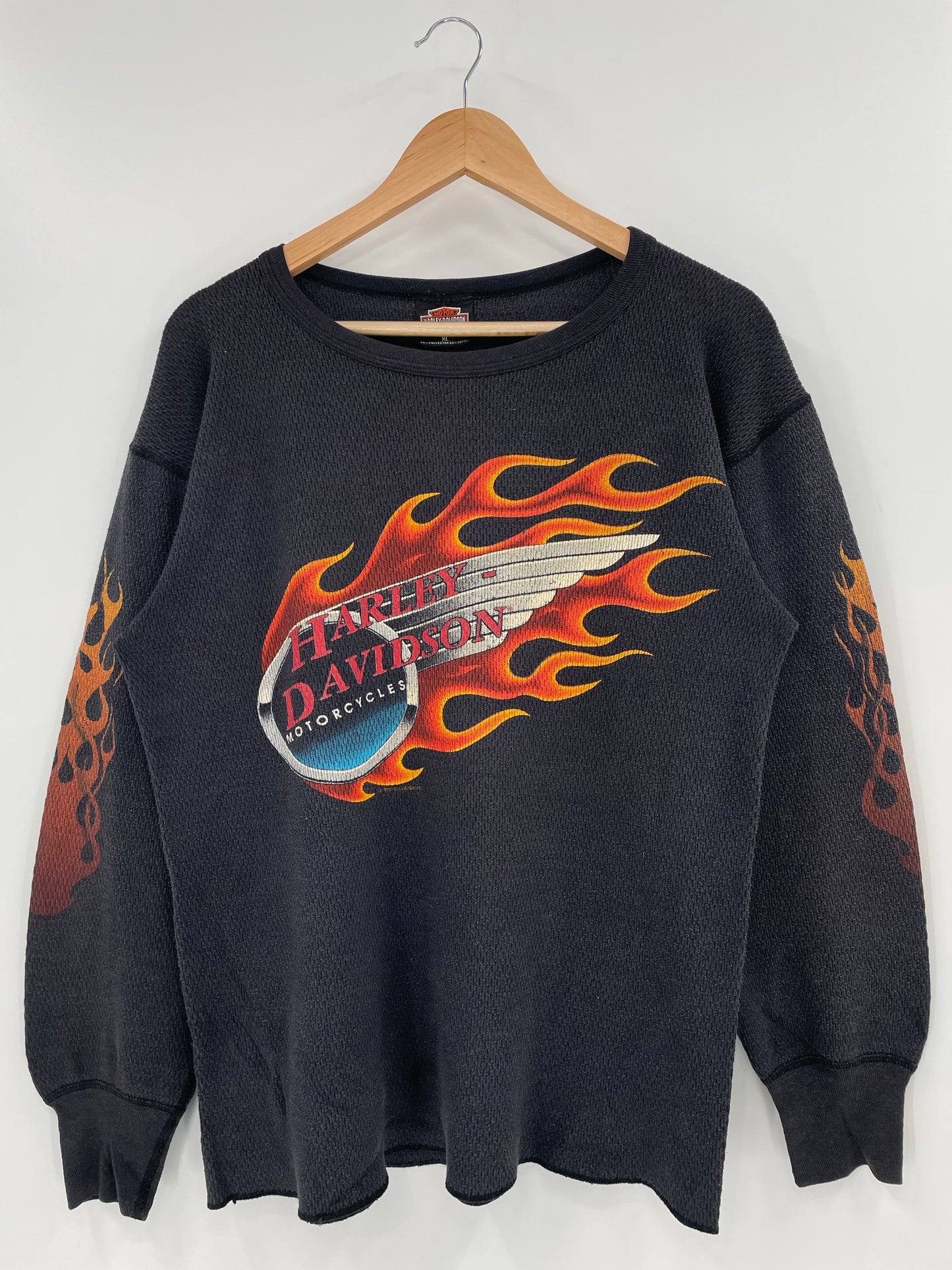 1992 HARLEY DAVIDSON Made in USA Size XL Vintage Long Sleeve T-Shirt / K6318