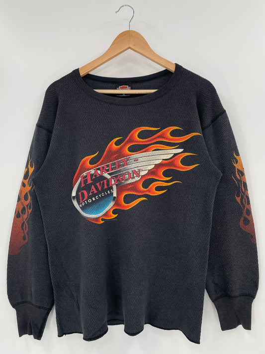 1992 HARLEY DAVIDSON Made in USA Size XL Vintage Long Sleeve T-Shirt / K6318