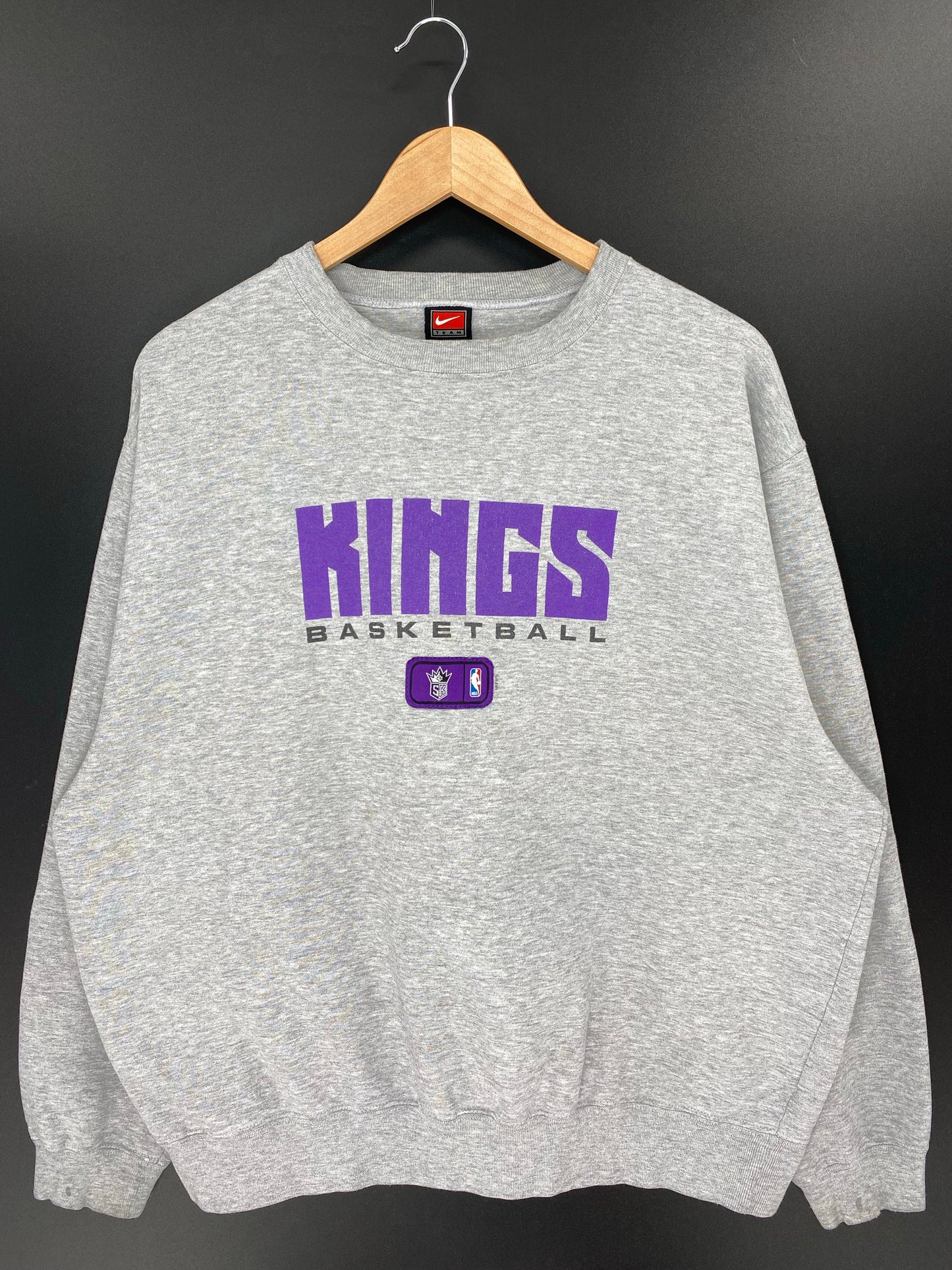 00' NIKE SACRAMENTO KINGS Size XL Vintage NBA Sweat-shirt / K8824