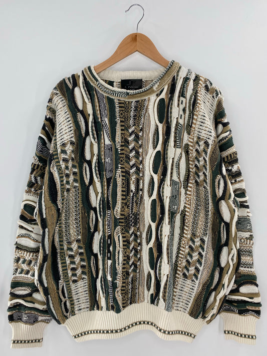 Vintage 3D COOGI- Style Size XL Knit Sweater / K5309
