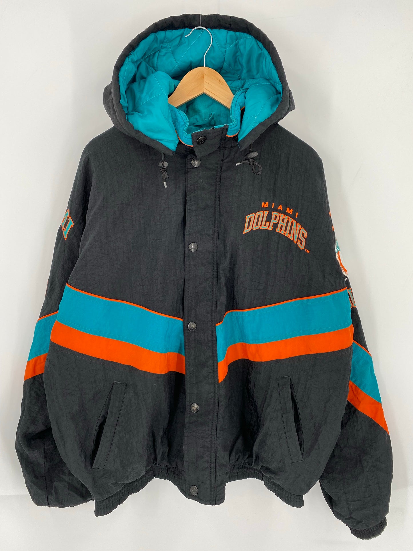 90's STARTER MIAMI DOLPHINS Size XL Vintage NFL Nylon Jacket / K5626