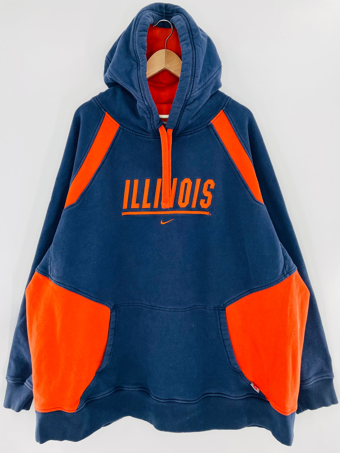 00' NIKE UNIVERSITY OF ILLINOIS Size XXXXL Vintage Hoodie Sweat-Shirt / K5746