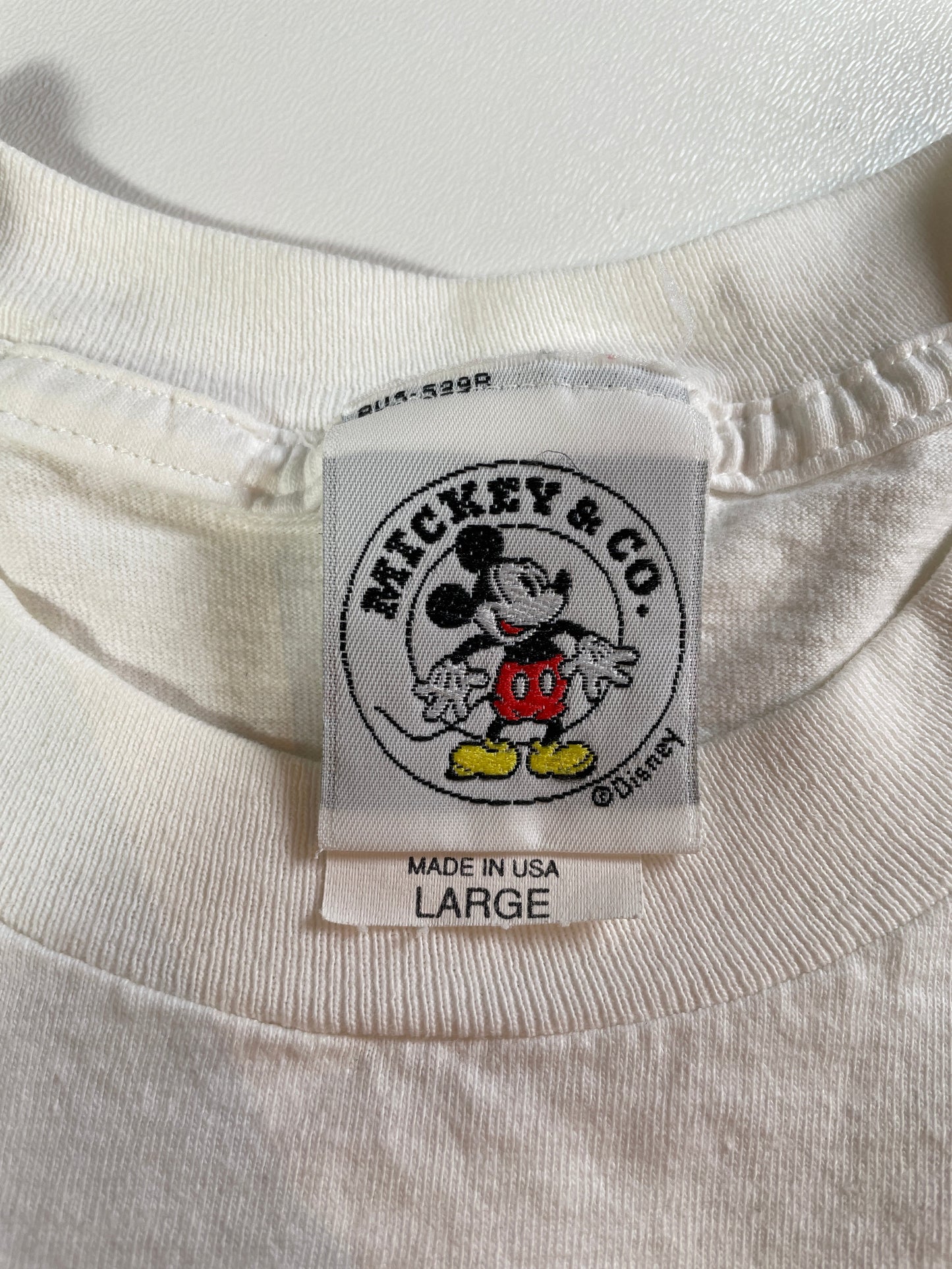 .90's DISNEY MICKEY Made in USA Size L Vintage T-Shirt / E2444T