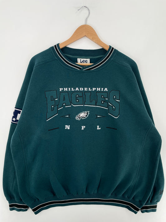 00’ PHILADELPHIA EAGLES Size XL Vintage NFL Sweat-shirt / E3242S