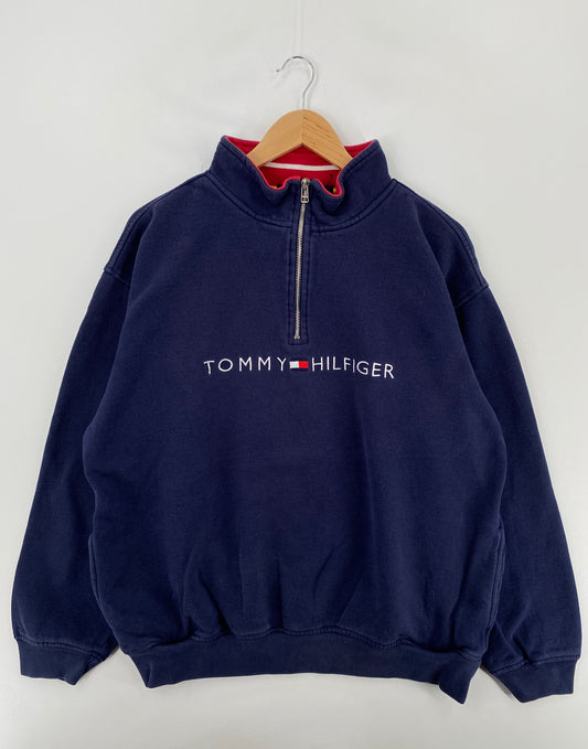90’s TOMMY HILFIGER Size XL Vintage Half Zip Sweat-Shirt/ A4298