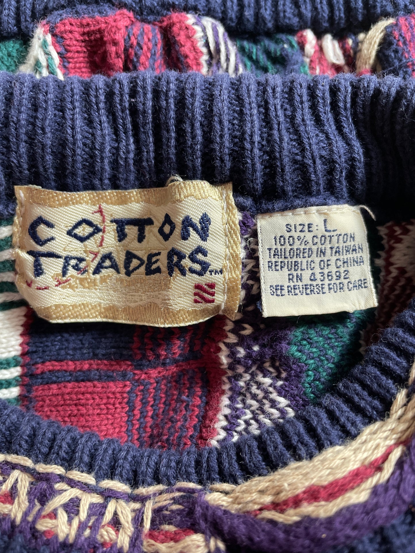 Vintage 3D COOGI- Style Size L Knit Sweater / K1742