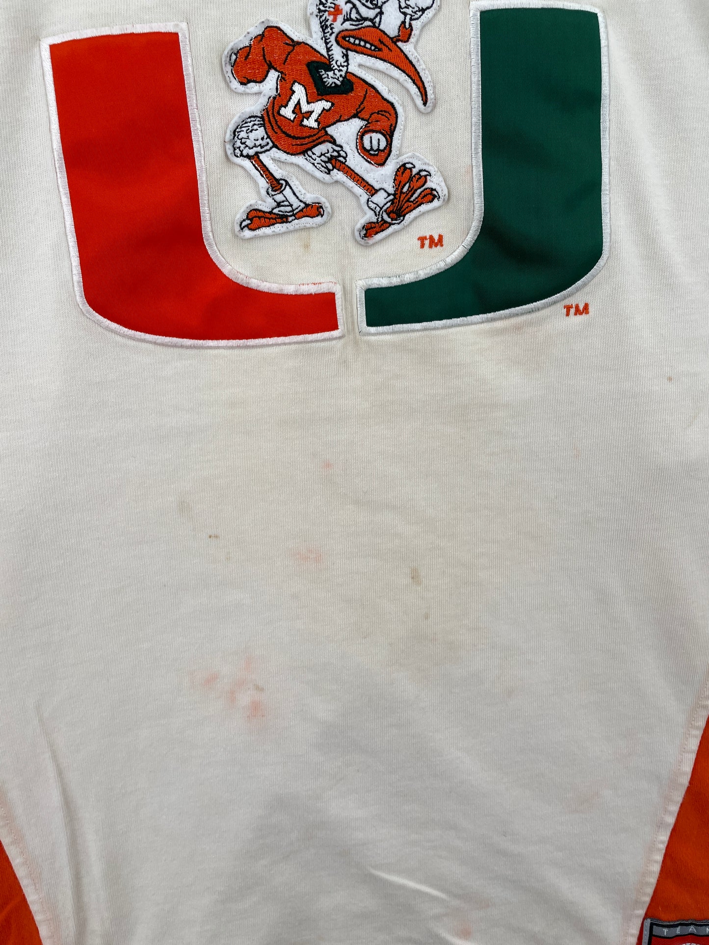 90’s NIKE x MIAMI HURRICANES Size XL Vintage College T-shirt / A6871
