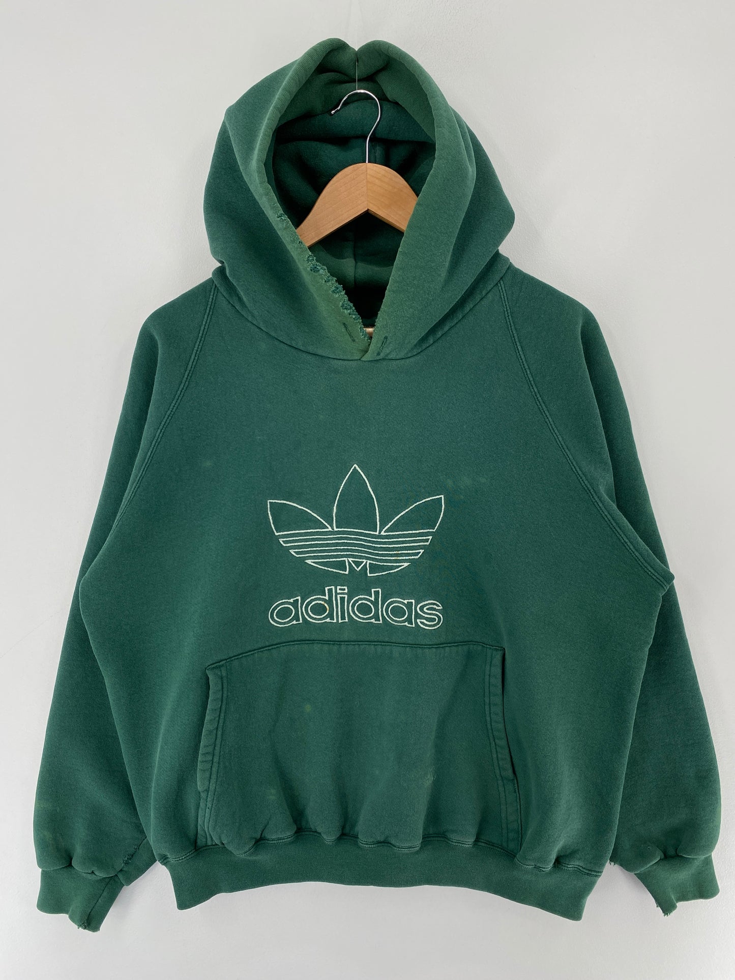 .90's ADIDAS Made in USA Size M Vintage Hoodie Sweat-Shirt / E5647S