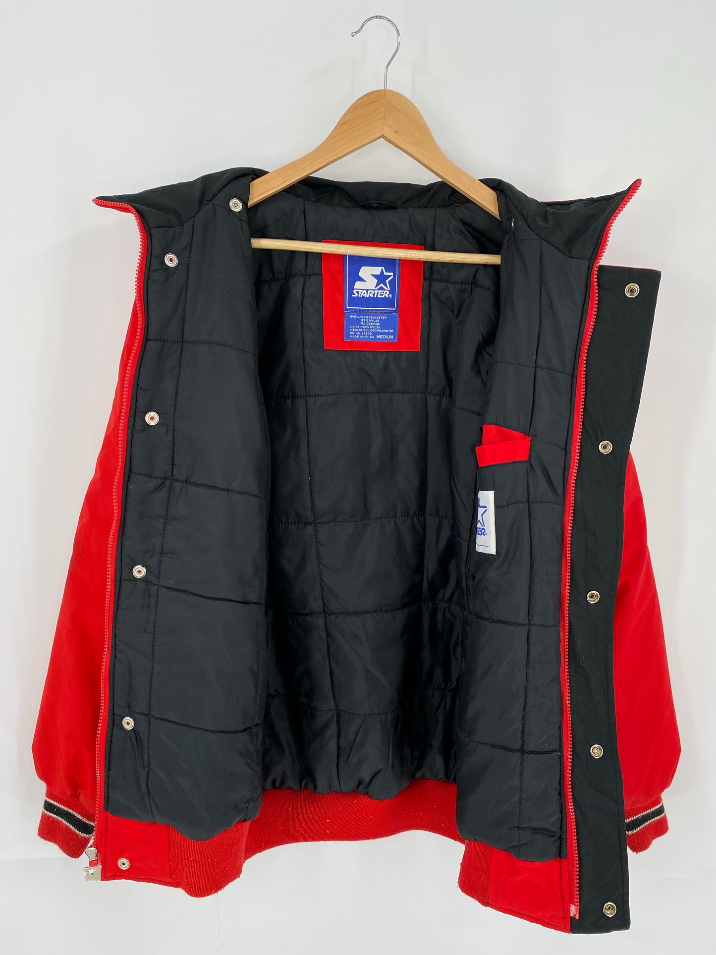 90's STARTER GEORGIA TECH Size M Vintage College Nylon Jacket / K5627