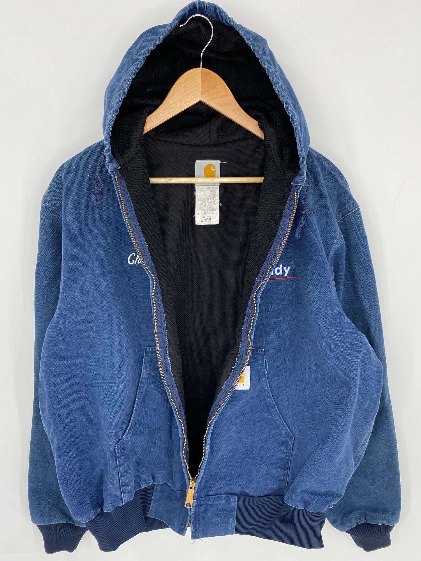Vintage CARHARTT Size XL Zip-up Hoodie Sweat-shirt Jacket / K8109