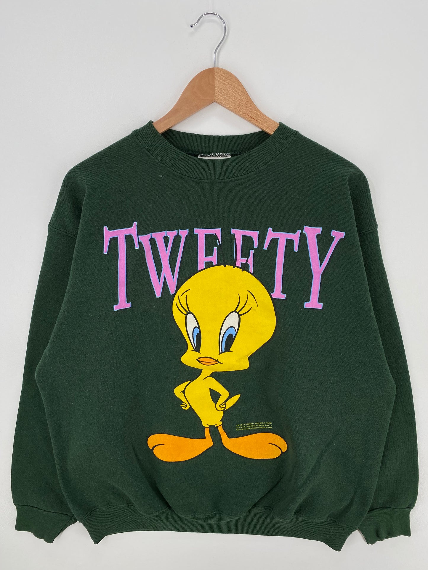 1992 LOONEY TUNES TWEETY Size XL Vintage Sweat-shirt / A902