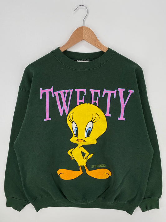 1992 LOONEY TUNES TWEETY Size XL Vintage Sweat-shirt / A902