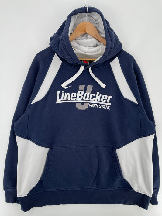 00' NIKE x PENN STATE LINE BACKER Size XL Vintage College Hoodie Sweat-shirt / E3534S
