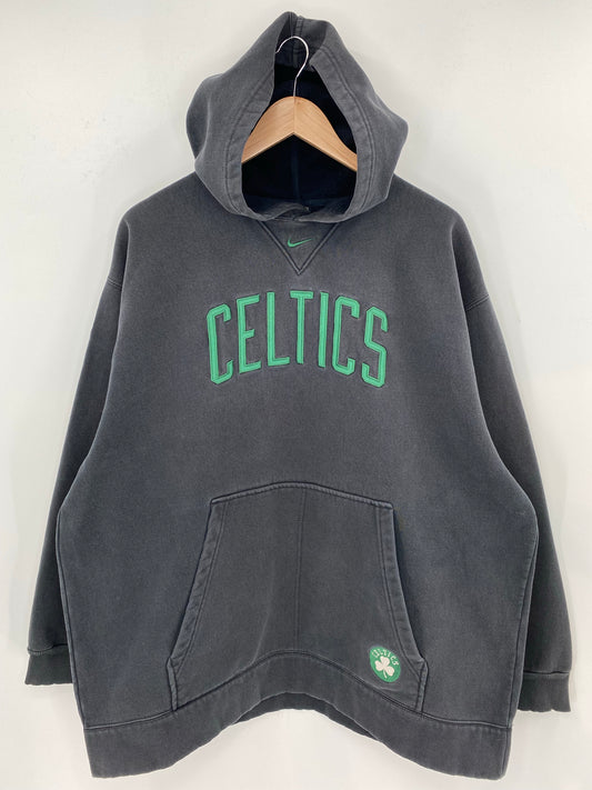 00' NIKE BOSTON CELTICS Size XL Vintage NBA Hoodie Sweat shirt / K7812