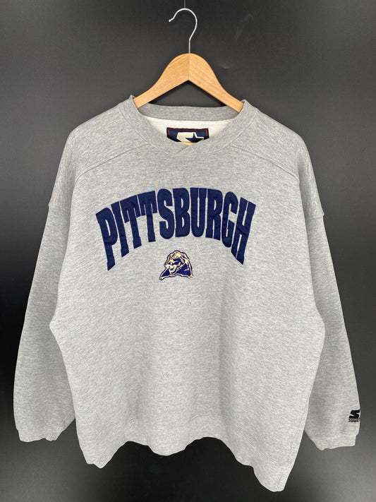 90’s STARTER x PITTSBURGH PANTHERS Size No Tag (Approx.XL) Vintage Sweat-Shirt/ K8222