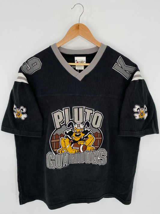 00’ DISNEY PLUTO FOOTBALL Size L Vintage T-shirt / E380