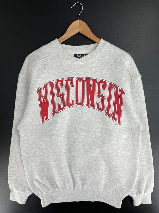 90’s WISCONSIN BADGERS Size M College Sweat-shirt / E673