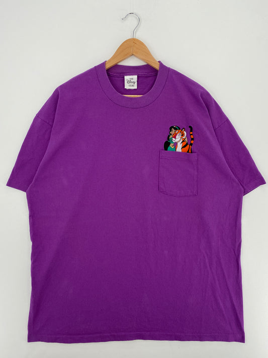 00’ DISNEY JASMINE & RAJAH Made in USA Size XXL Vintage T-Shirts / A5446
