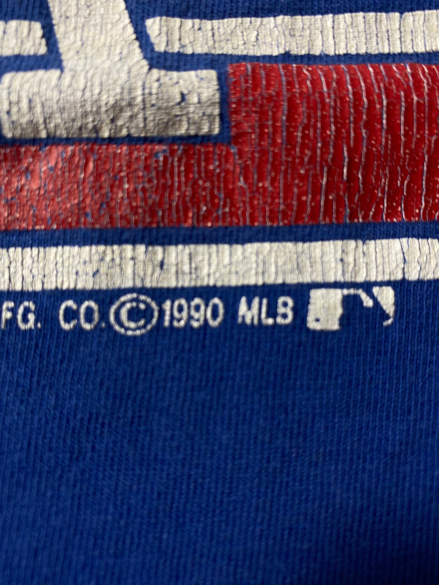 1990 LOS ANGELES DODGERS Made in USA Size XL Vintage MLB T-shirt / K9760