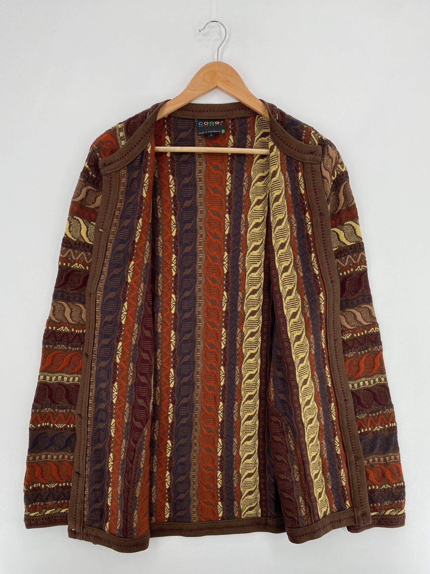 Vintage 3D COOGI Size Ladies L Wool Knit Sweater / E961