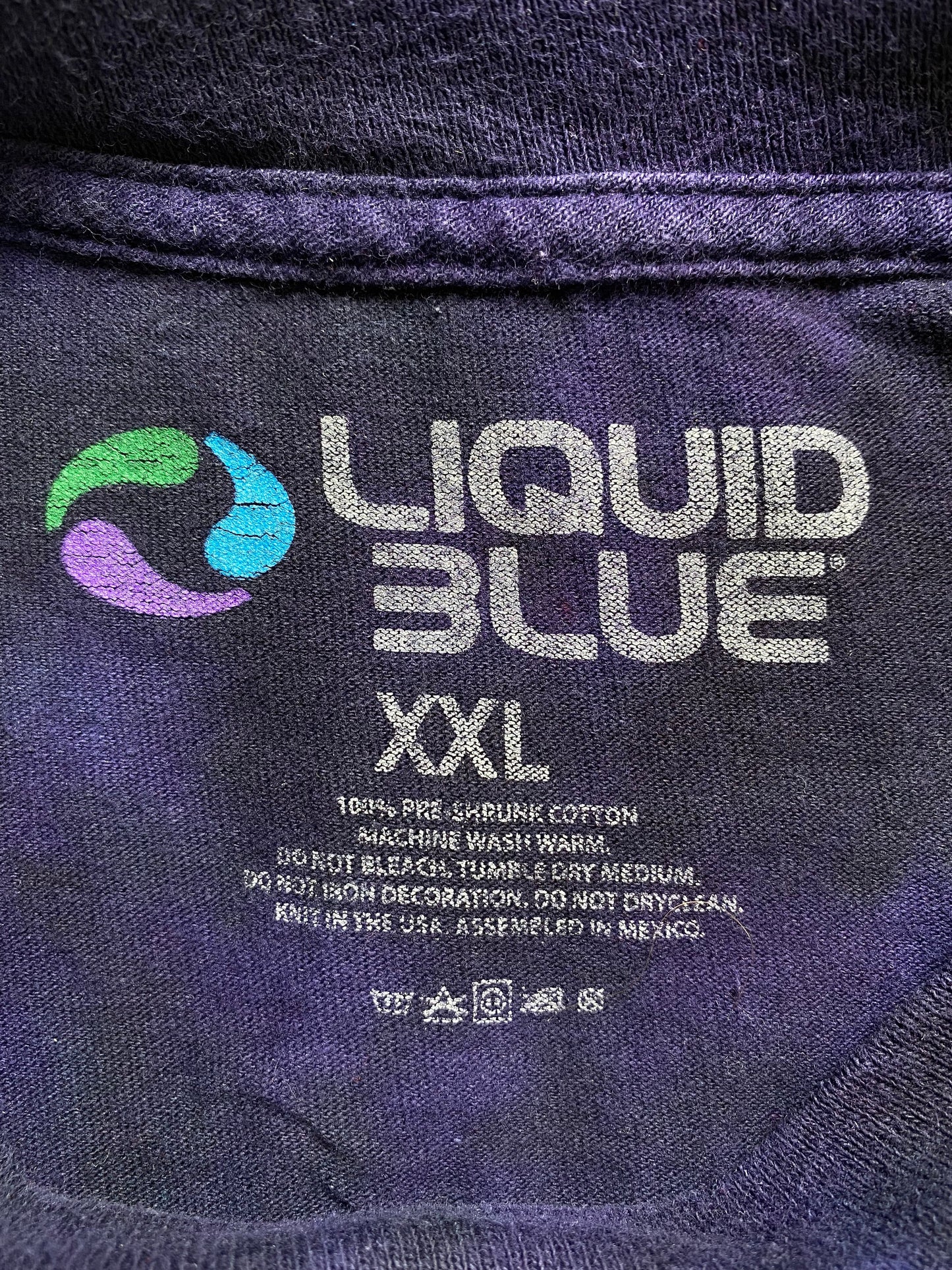 Vintage LIQUID BLUE SPACE TIE-DYE Size XXL Vintage T-Shirt / E3201T