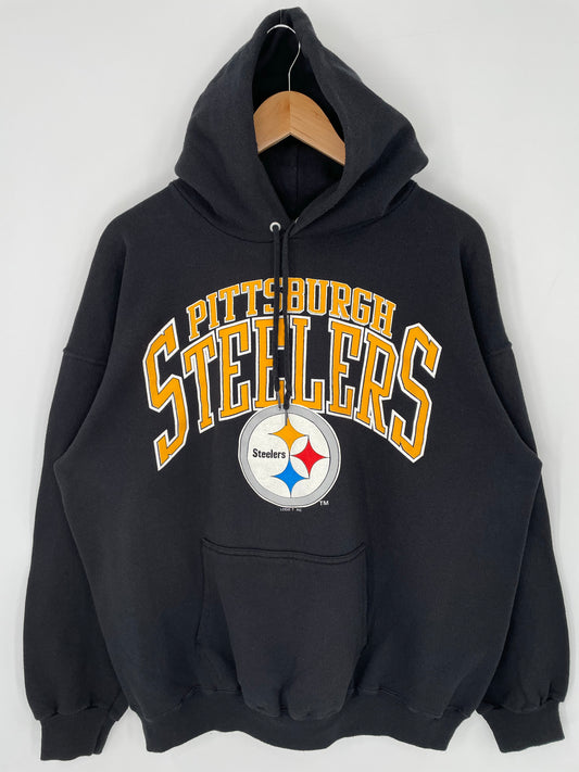 90’s PITTSBURGH STEELERS Size XL NFL Hoodie Sweat-Shirts/ K9097