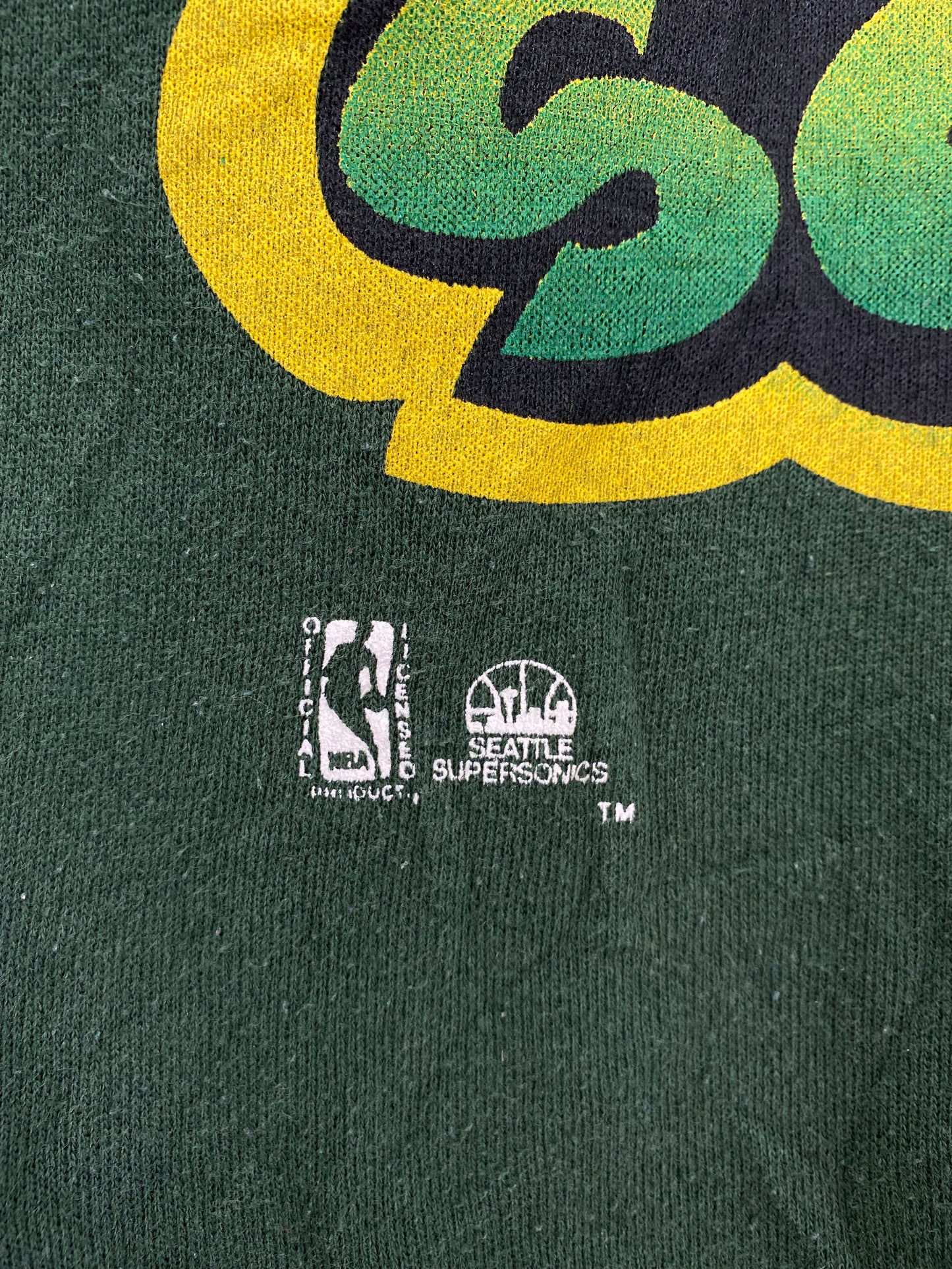 90’s SEATTLE SUPERSONICS Made in USA Size L NBA Sweat-shirt / K5275