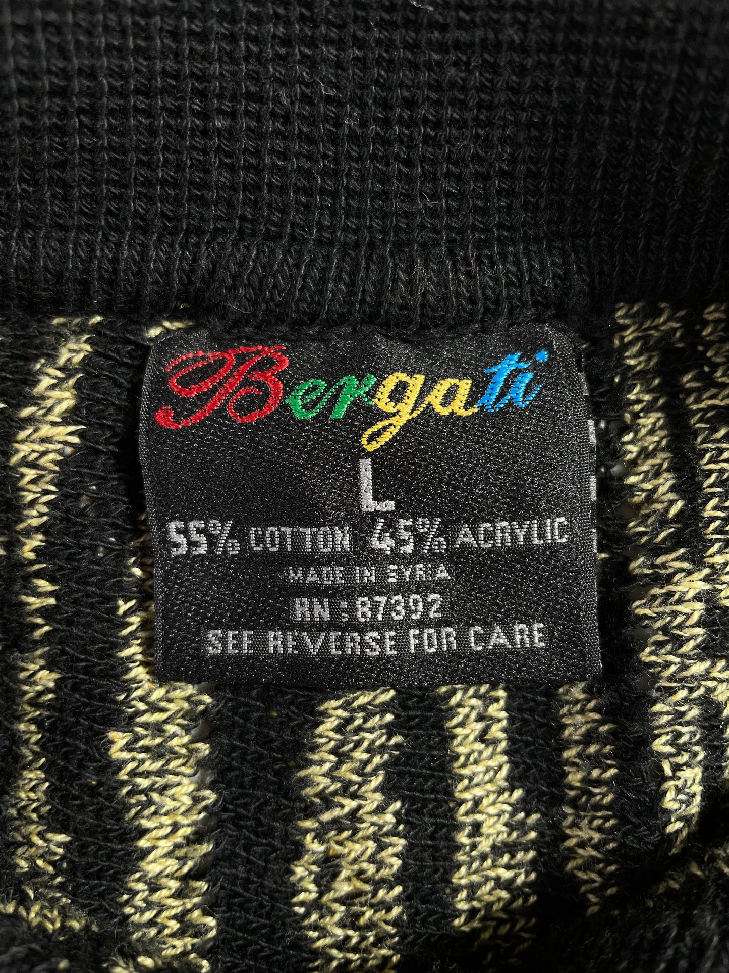 Vintage 3D COOGI-Style Size L Cotton Knit Sweater / E6284K