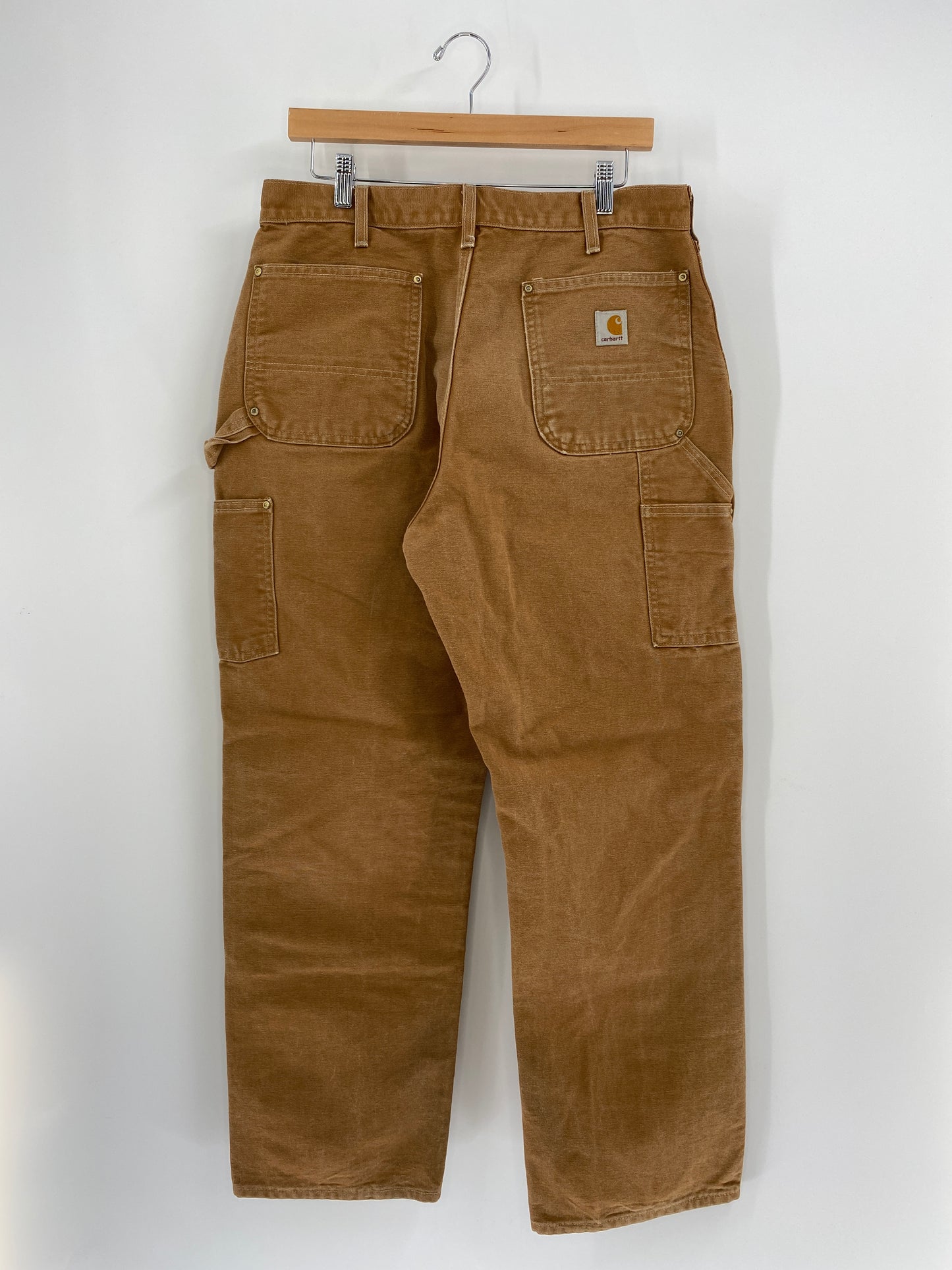 Vintage CARHARTT Made in USA Size W34 x L30 Double Knee Duck Pants / A8114