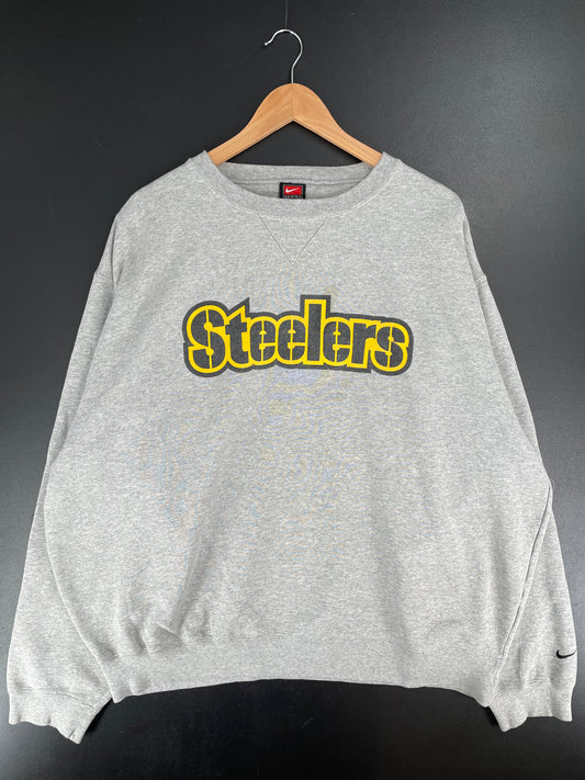 00' NIKE x PITTSBURGH STEELERS Size XXL Vintage NFL Sweat-Shirt / E6596S