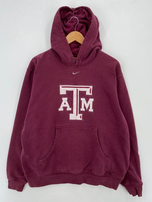 00' NIKE x TEXAS A&M Size M Vintage College Hoodie Sweat-shirt / A7515