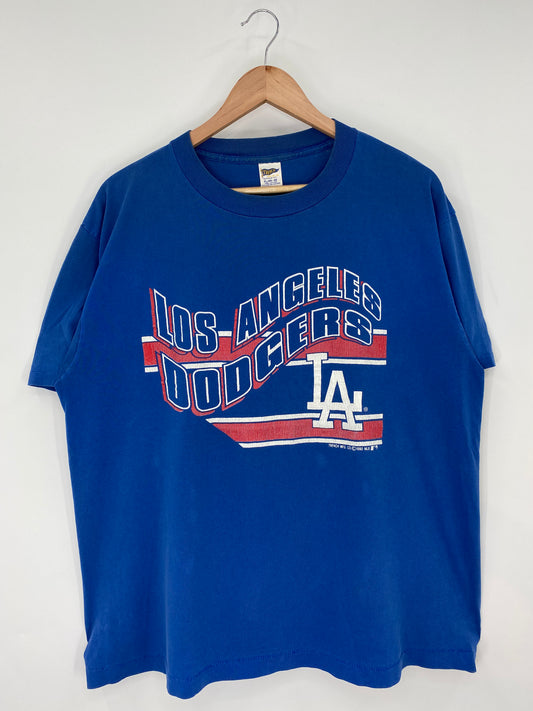 1990 LOS ANGELES DODGERS Made in USA Size XL Vintage MLB T-shirt / K9760