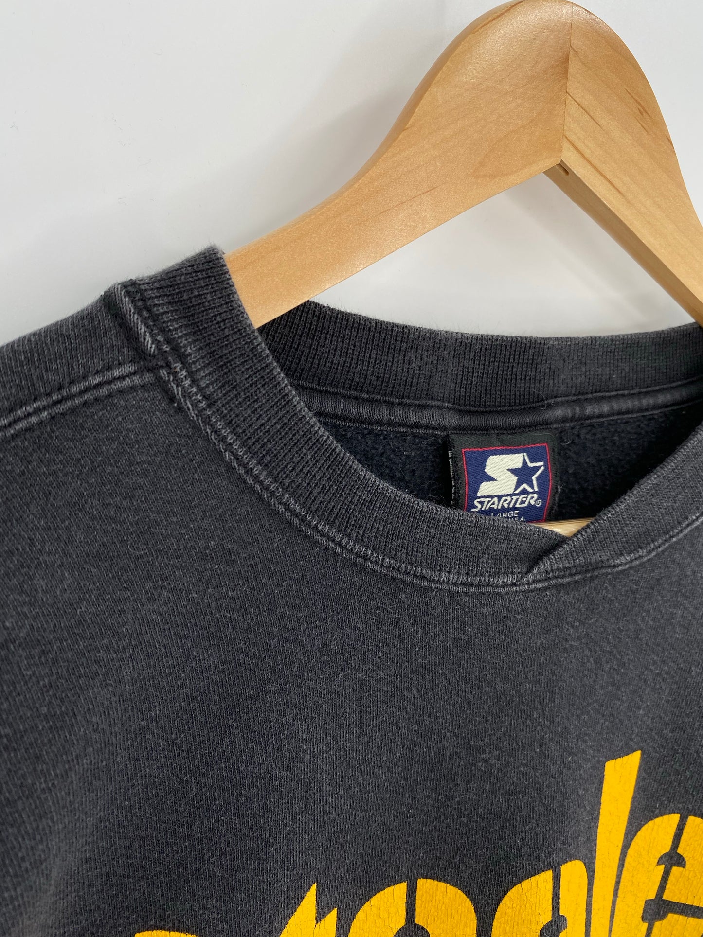 Vintage STARTERS PITTSBURGH STEELERS Made in USA Size L Vintage NFL Sweat - Shirt/ K5797