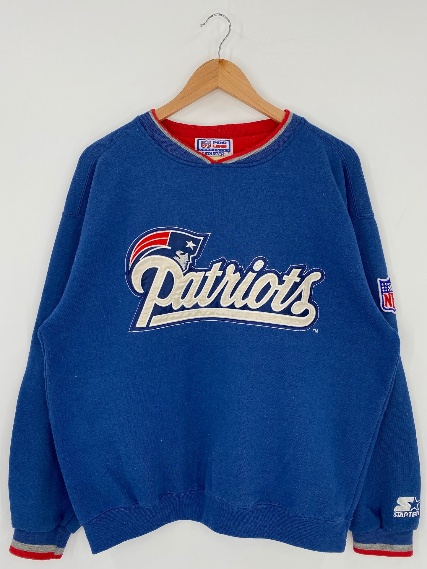 90’s STARTER x NEW ENGLAND PATRIOTS Size M NFL Sweat - Shirt/ K5881