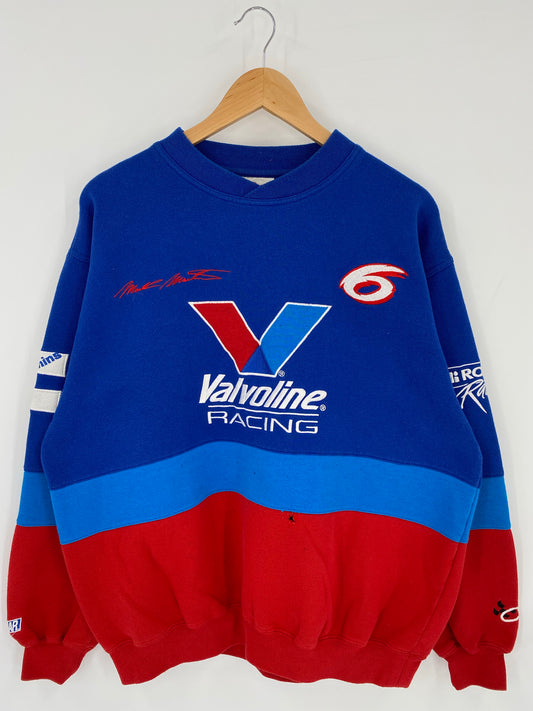 Vintage NASCAR VALVOLINE RACING Size L Racing Sweat-Shirt / K6689