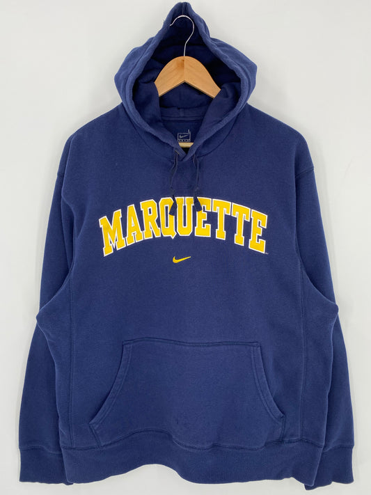 00’ NIKE MARQUETTE Size L Vintage Hoodie Sweat-shirt / K6349
