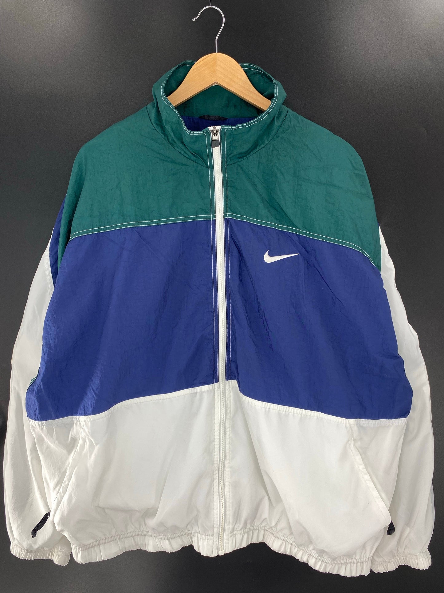 90’s NIKE Size XL Vintage Zip-up Nylon Jacket / A7987