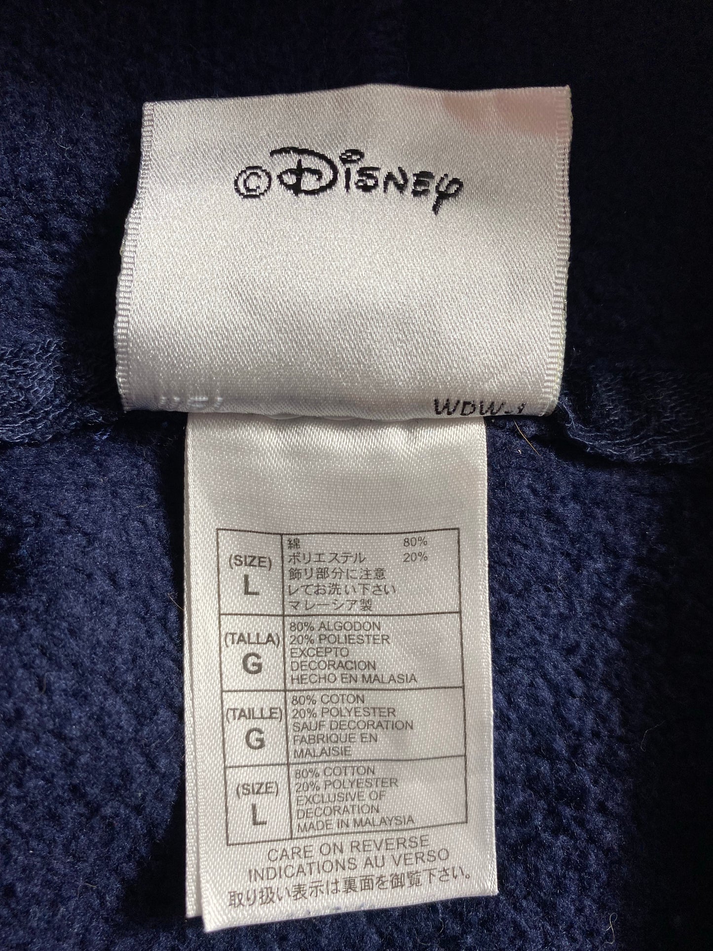00’ DISNEY MICKEY Size L Vintage Hoodie Sweat-Shirt / K6131