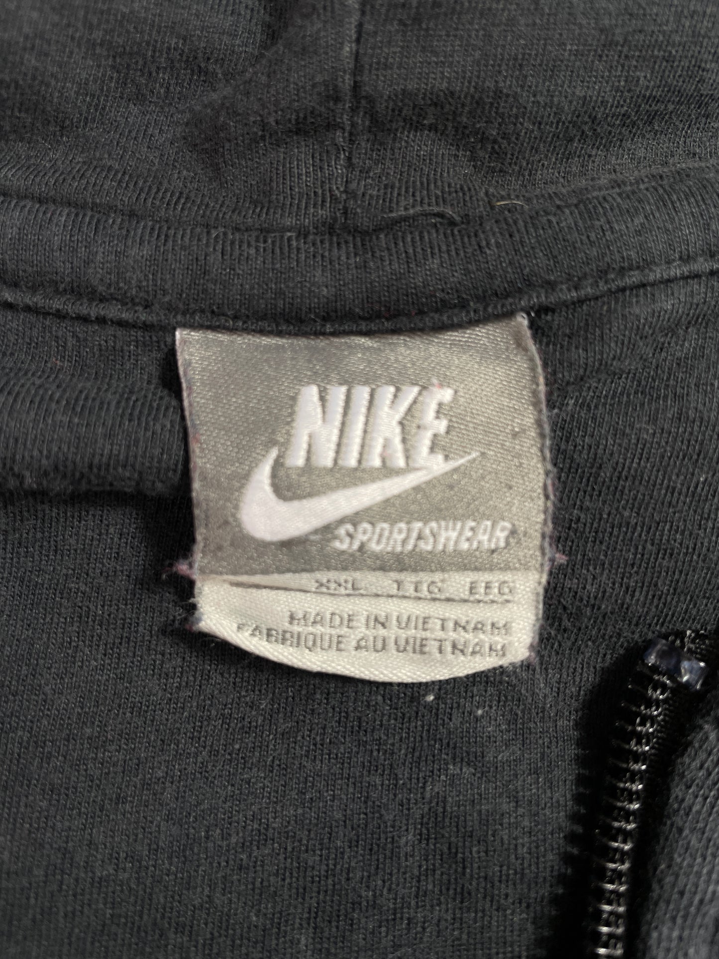 00' NIKE MINI SWOOSH Size XXL Vintage Hoodie Zip-up Sweat-shirt / E3563S