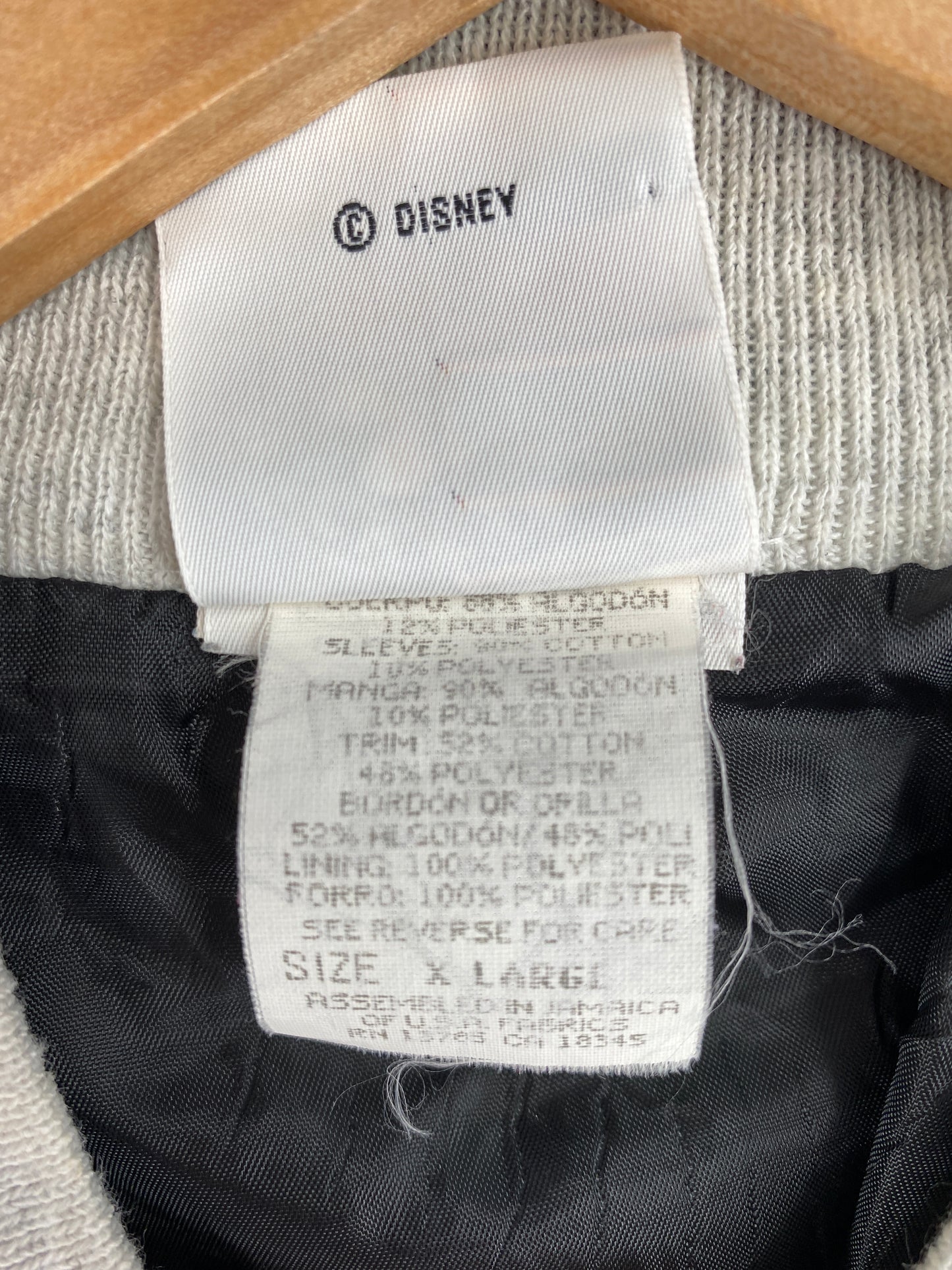 90's DISNEY MICKEY Size XL Vintage Button Down Sweat-Shirt / A5722