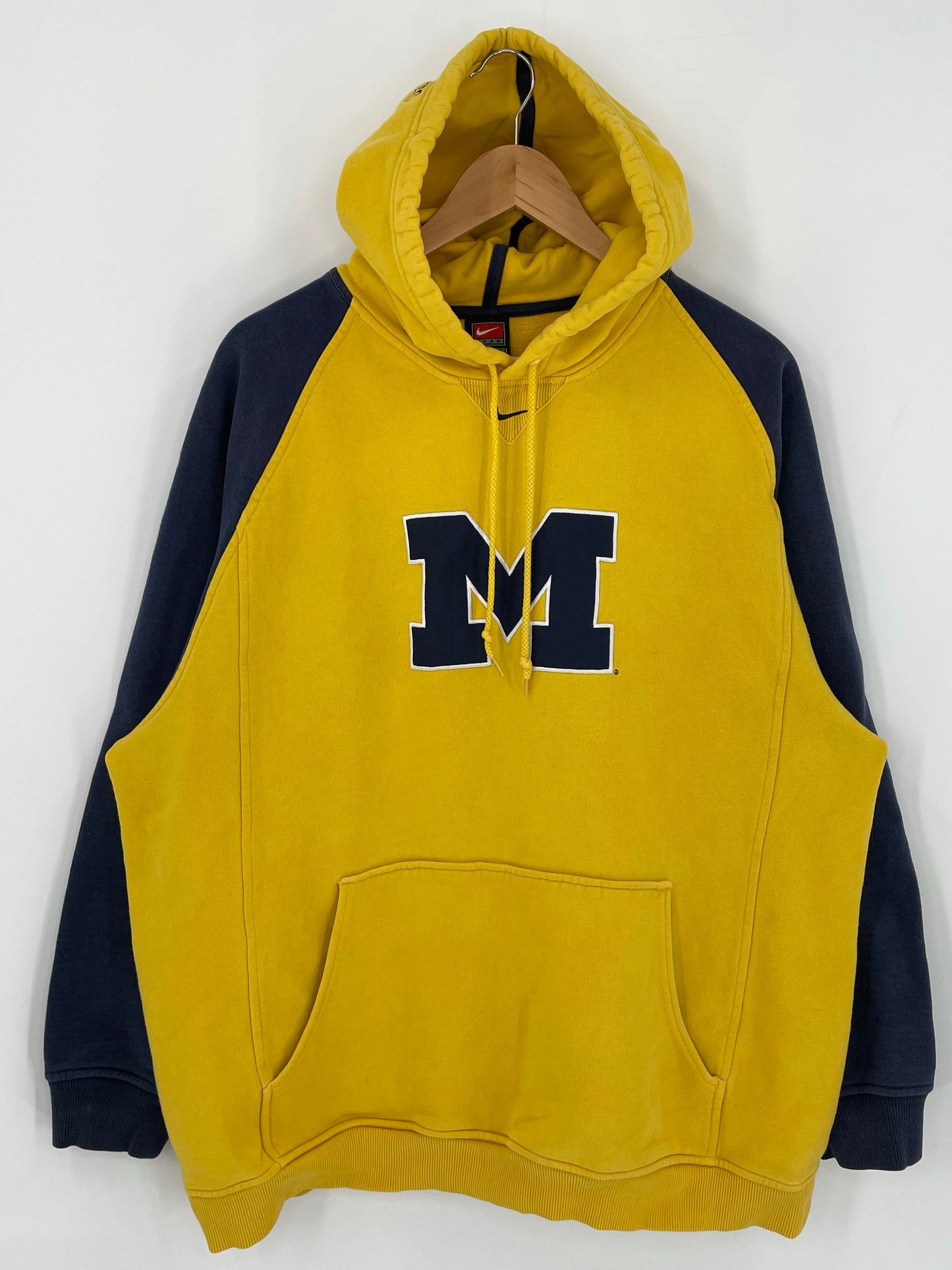 00' NIKE WOLVERINES Size L Vintage Hoodie Sweat shirt / K5356