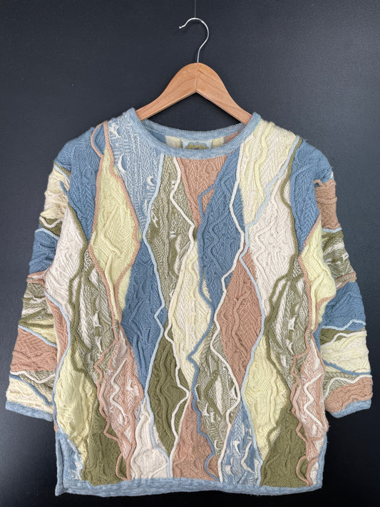 Vintage 3D COOGI-Style Size Ladies.L Wool Knit Sweater / A7667
